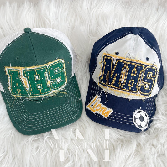 Athletic Font Block Letters - Spirit Hat (H003)*