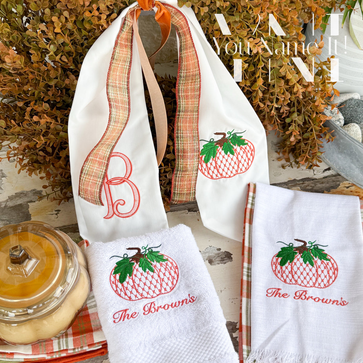 Personalized Door Wreath Sash