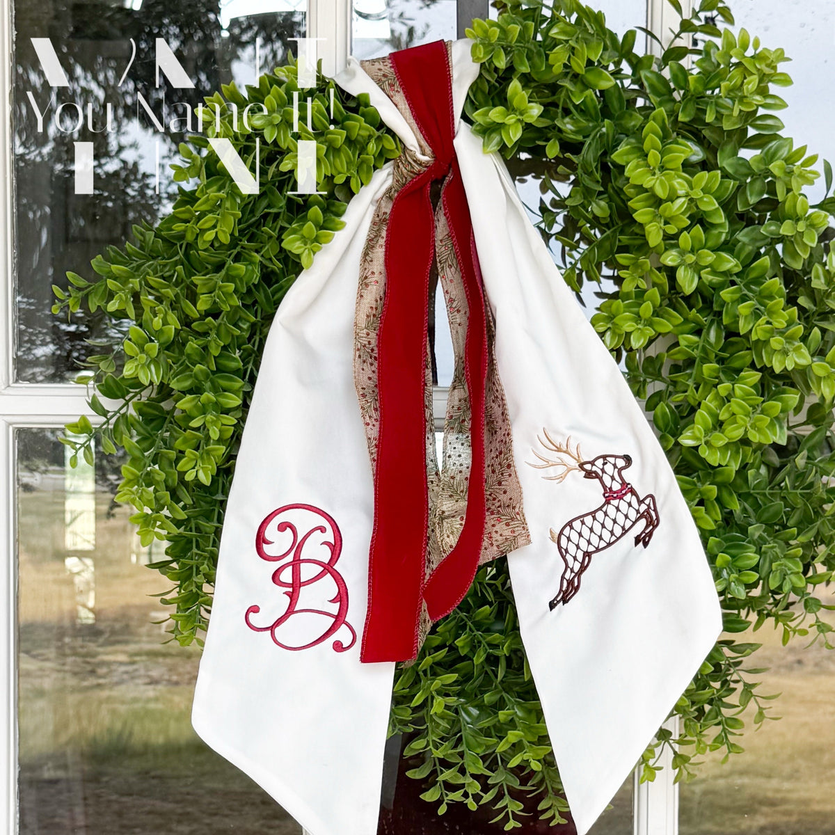 Personalized Door Wreath Sash