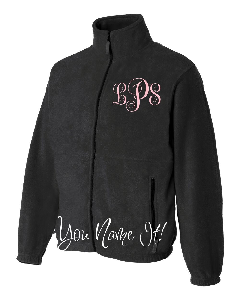 Unisex or Women’s Fit Fleece Full Zip Monogrammed Jacket
