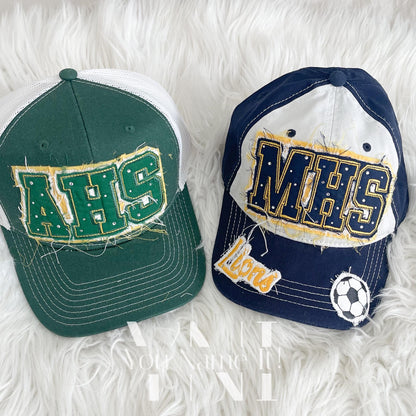 Athletic Font Block Letters - Spirit Hat (H003)*