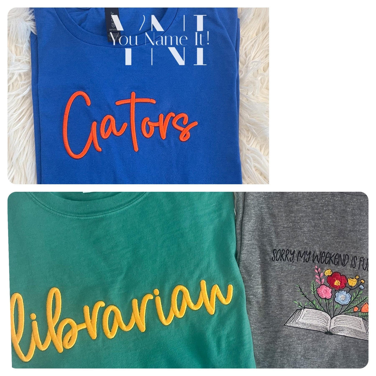 3D Puff Custom Name | Sport | School | Mascot Embroidered Shirt (0006)