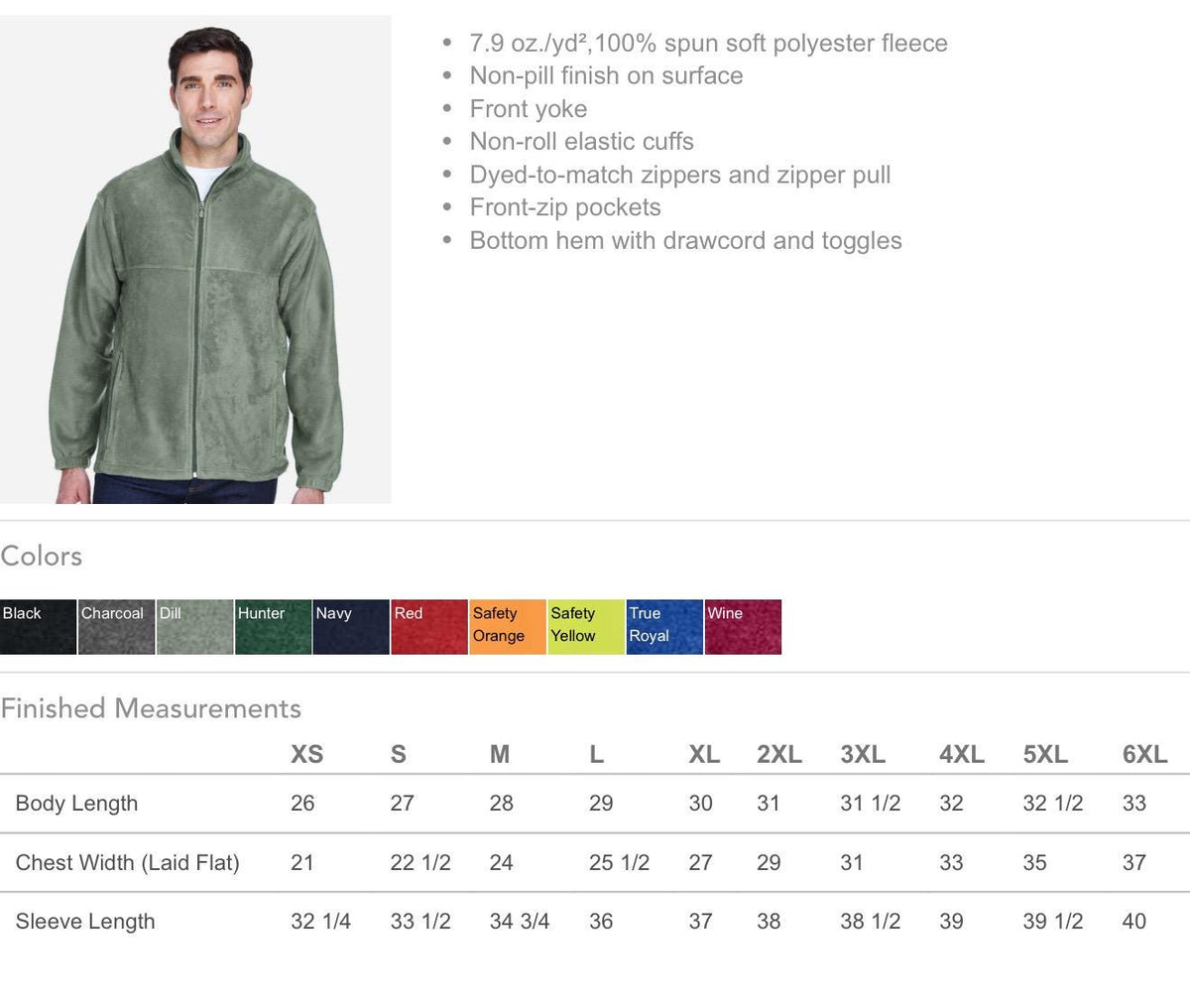 Unisex or Women’s Fit Fleece Full Zip Monogrammed Jacket