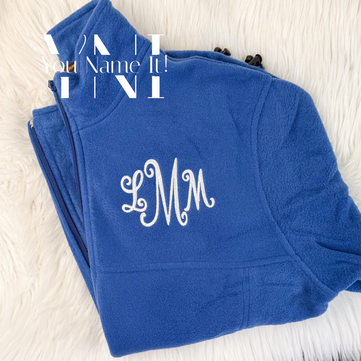 Unisex or Women’s Fit Fleece Full Zip Monogrammed Jacket