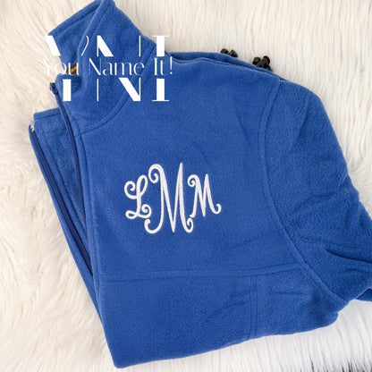 Unisex or Women’s Fit Fleece Full Zip Monogrammed Jacket