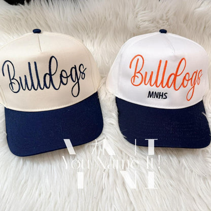 Custom School Team Other Spirit Hat, Script Font  (0029)*
