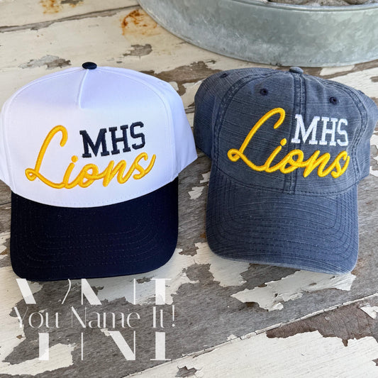 3D Foam Mascot With School Initials Hat*
