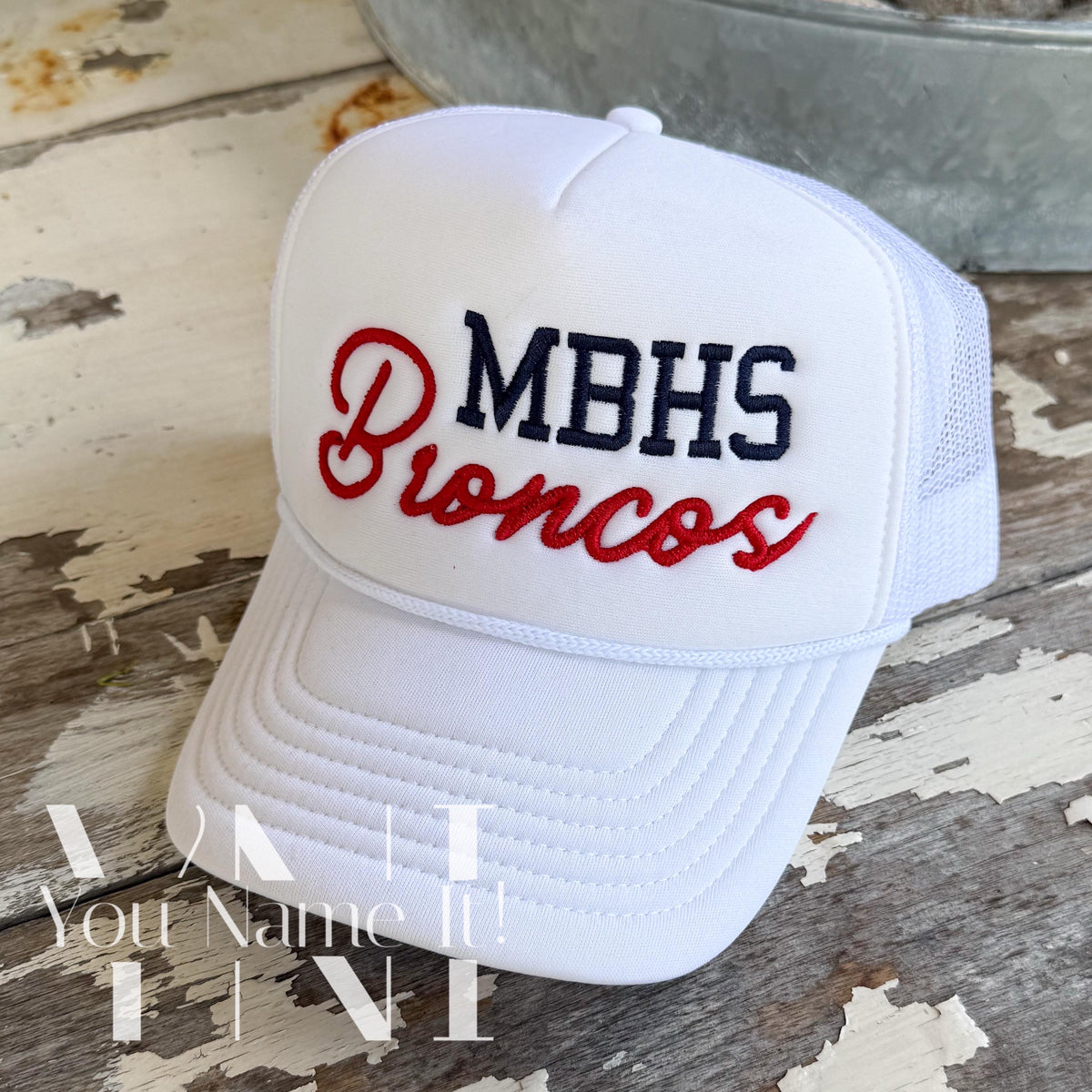 3D Foam Mascot With School Initials Hat*